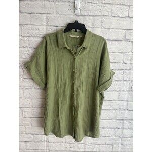 Soft Surroundings Women’s NWOT Je Veux Beachy Coastal Gauze Top XL